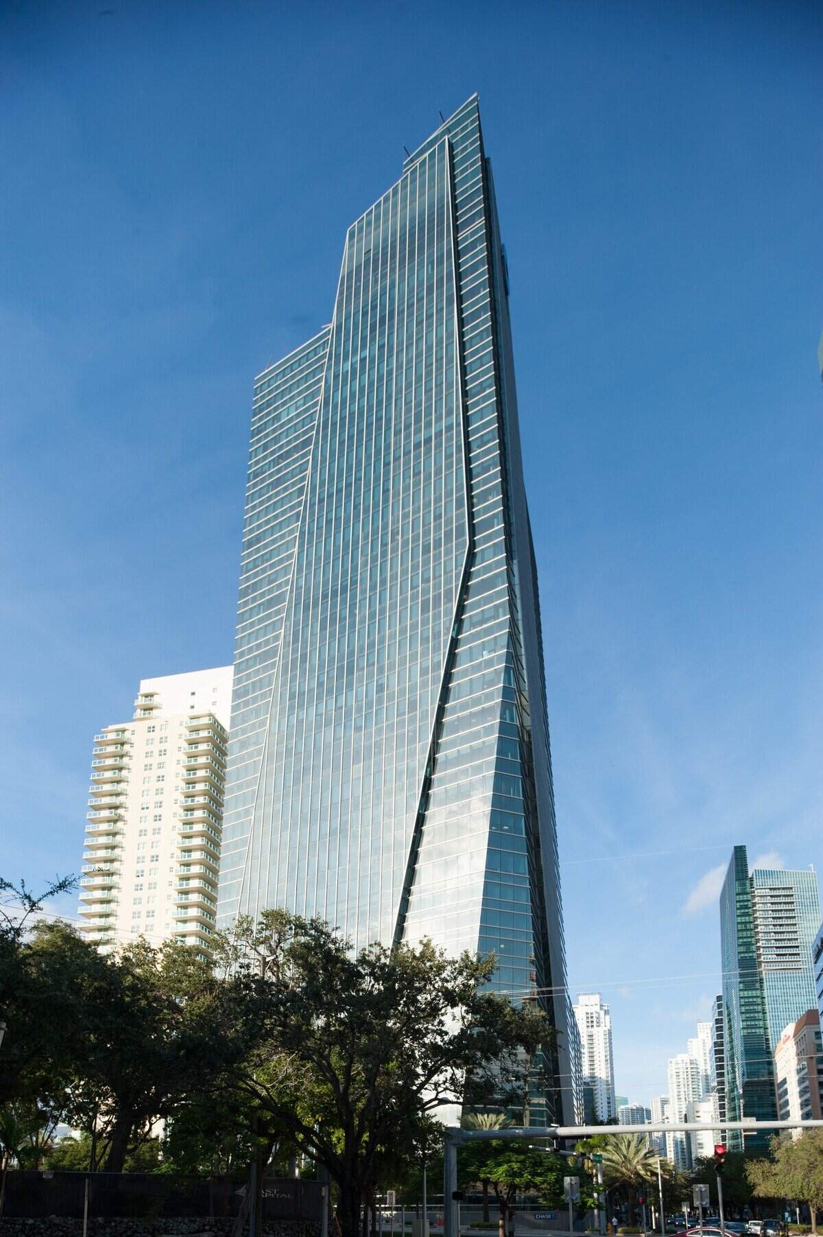 A view of 1450 Brickell Ave., where Google’s Miami offices are located.